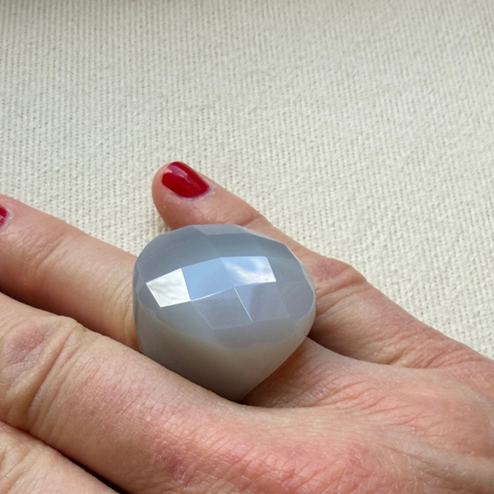 Faceted Gray Statement Ring - Women's Fashion Jewelry